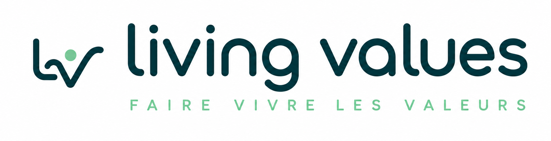 Logo de Living Values avec le slogan "Faire vivre les Valeurs"
