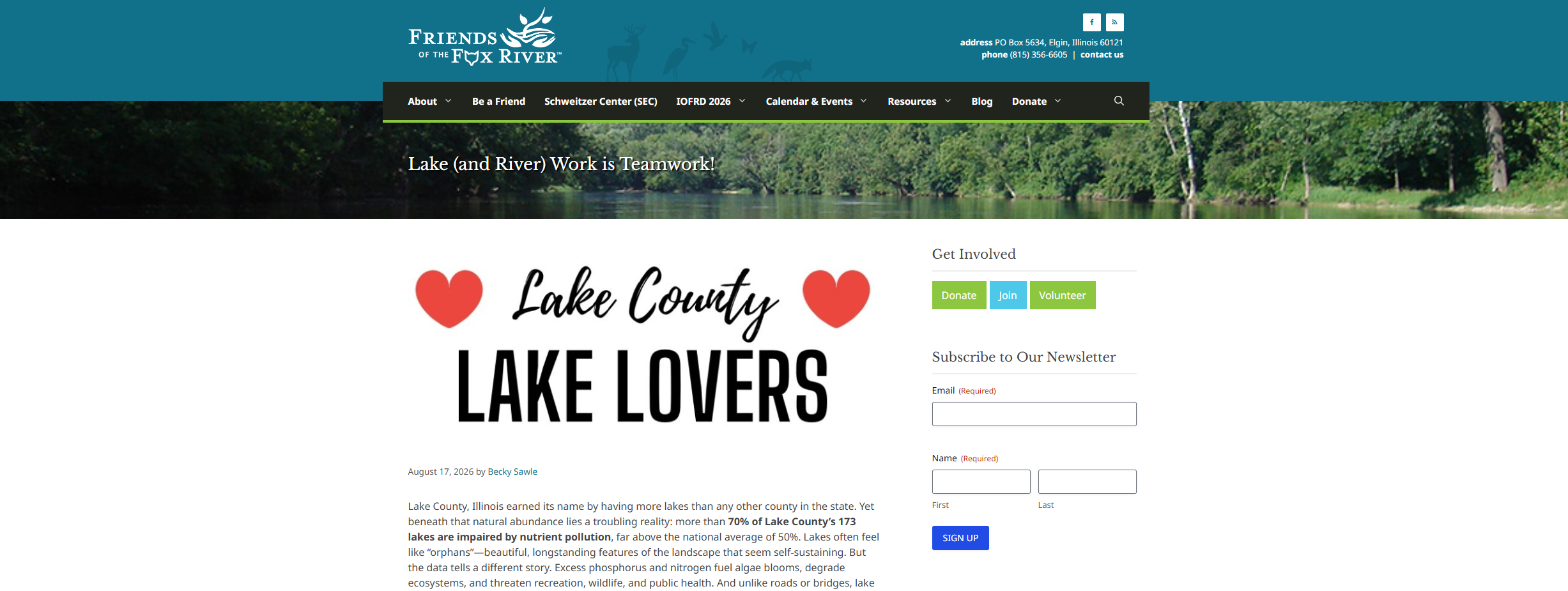 Lake (and River) Work is Teamwork!