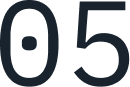 Number five icon in dark blue with a circular design