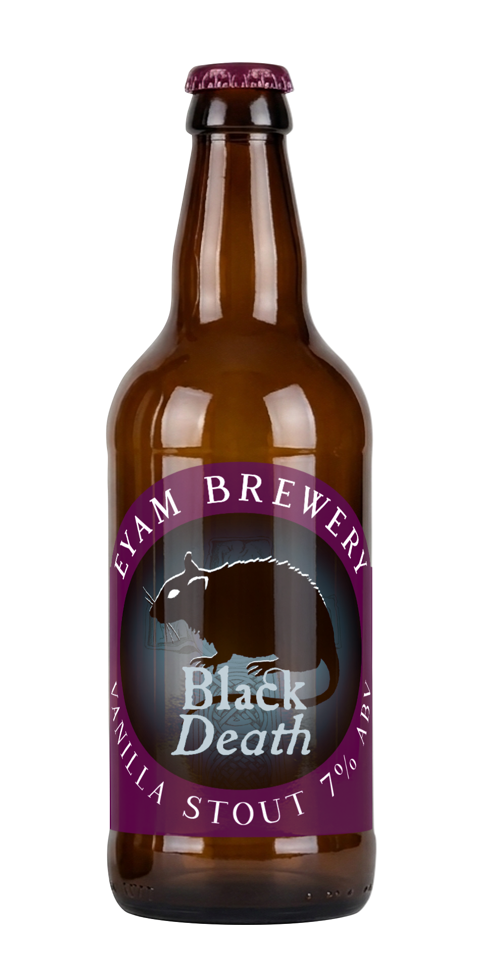 Black Death vanilla stout 500ml bottle