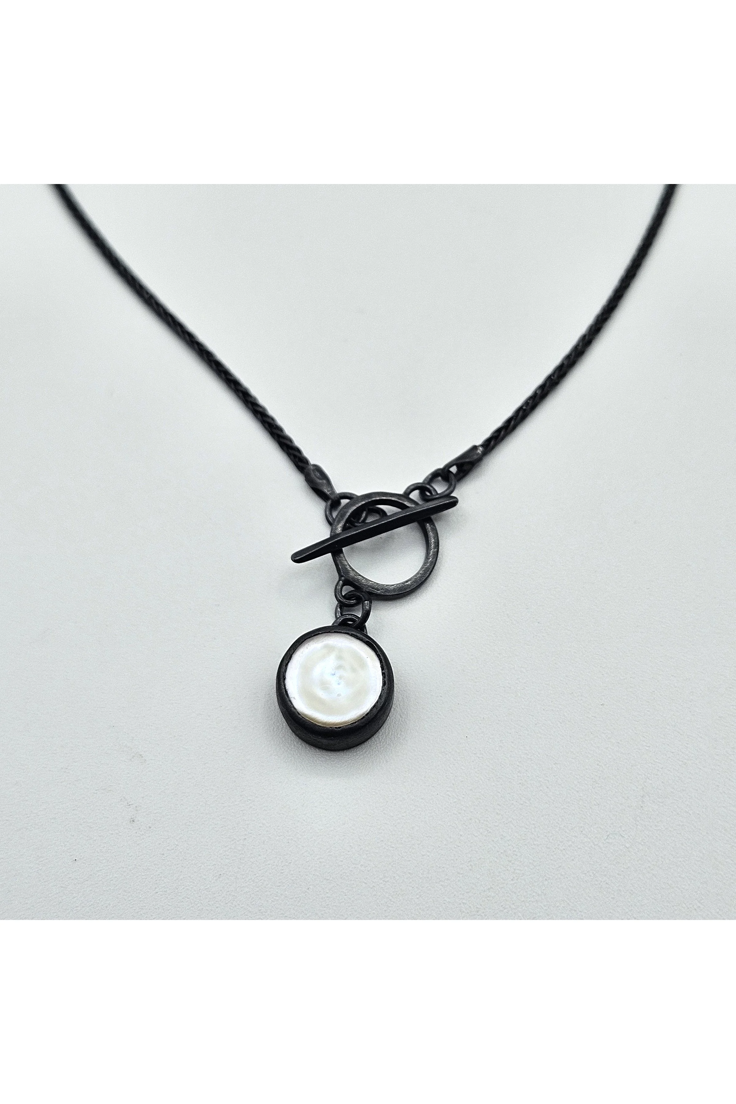 Coin Pearl Toggle Necklace