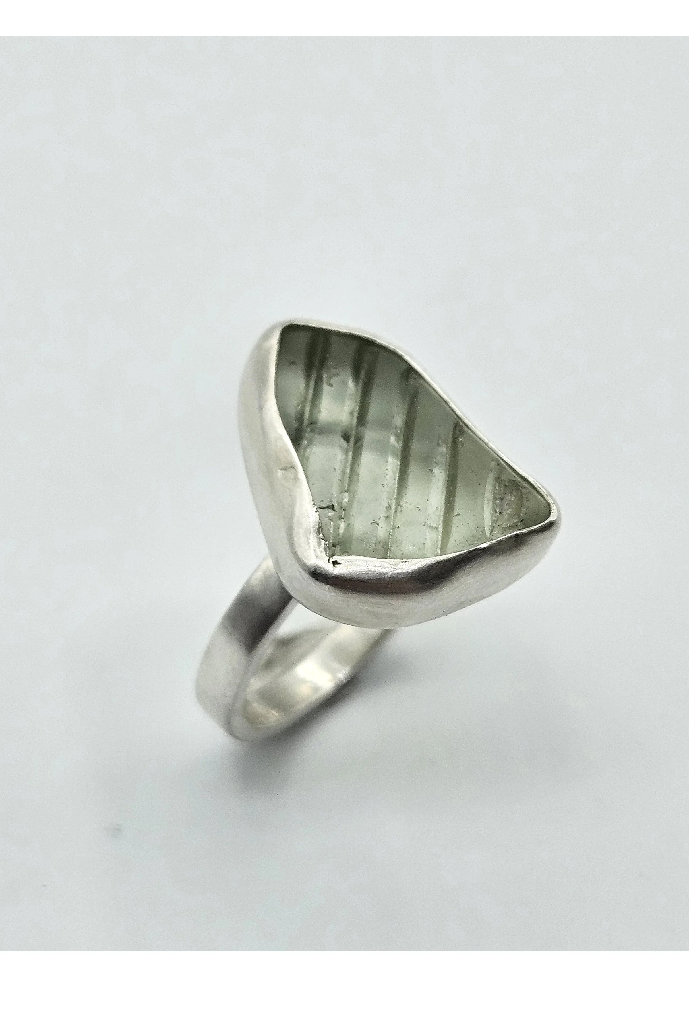 Textured Sea Glass Ring