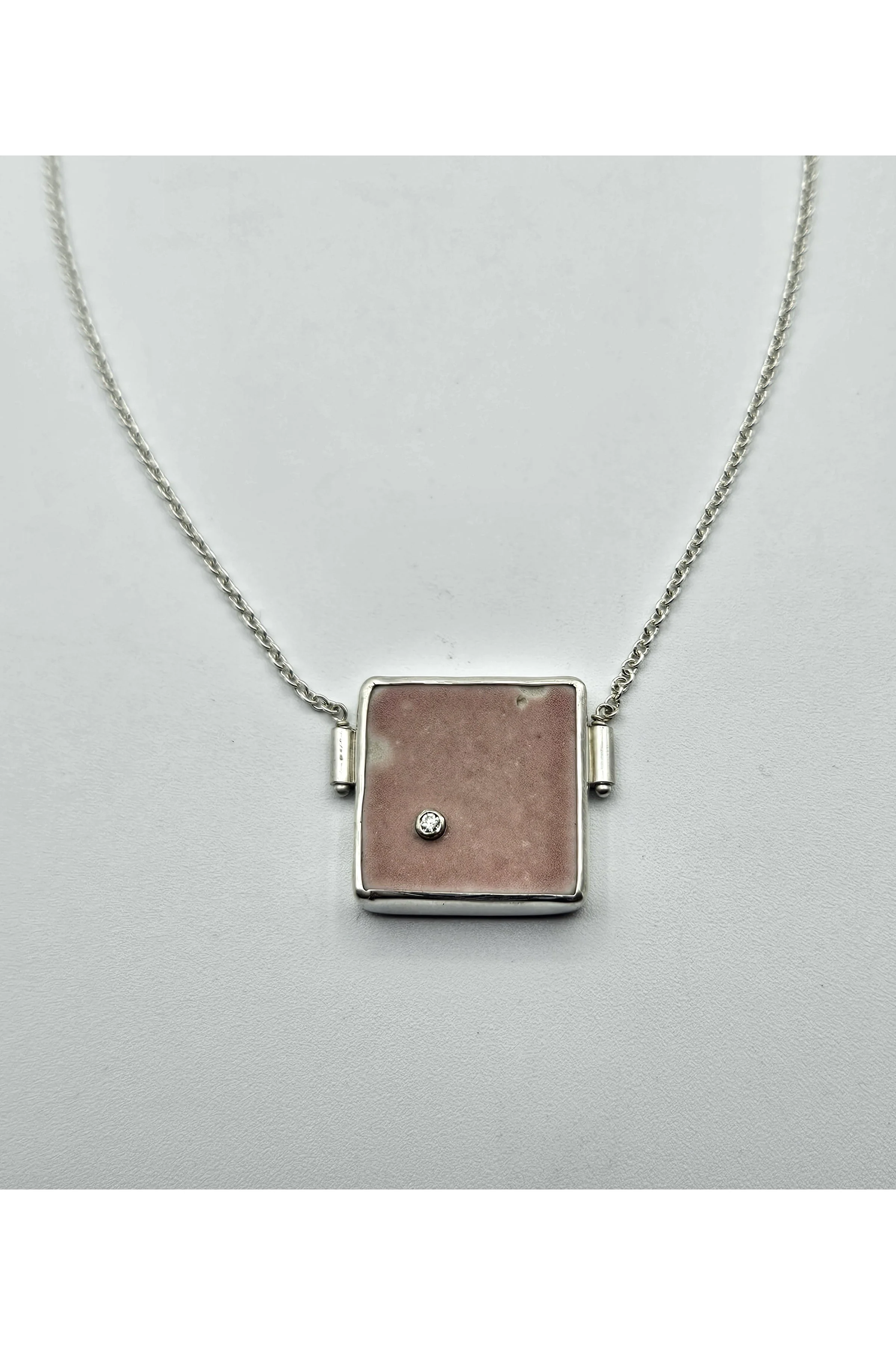 Pink Italian Tile Necklace