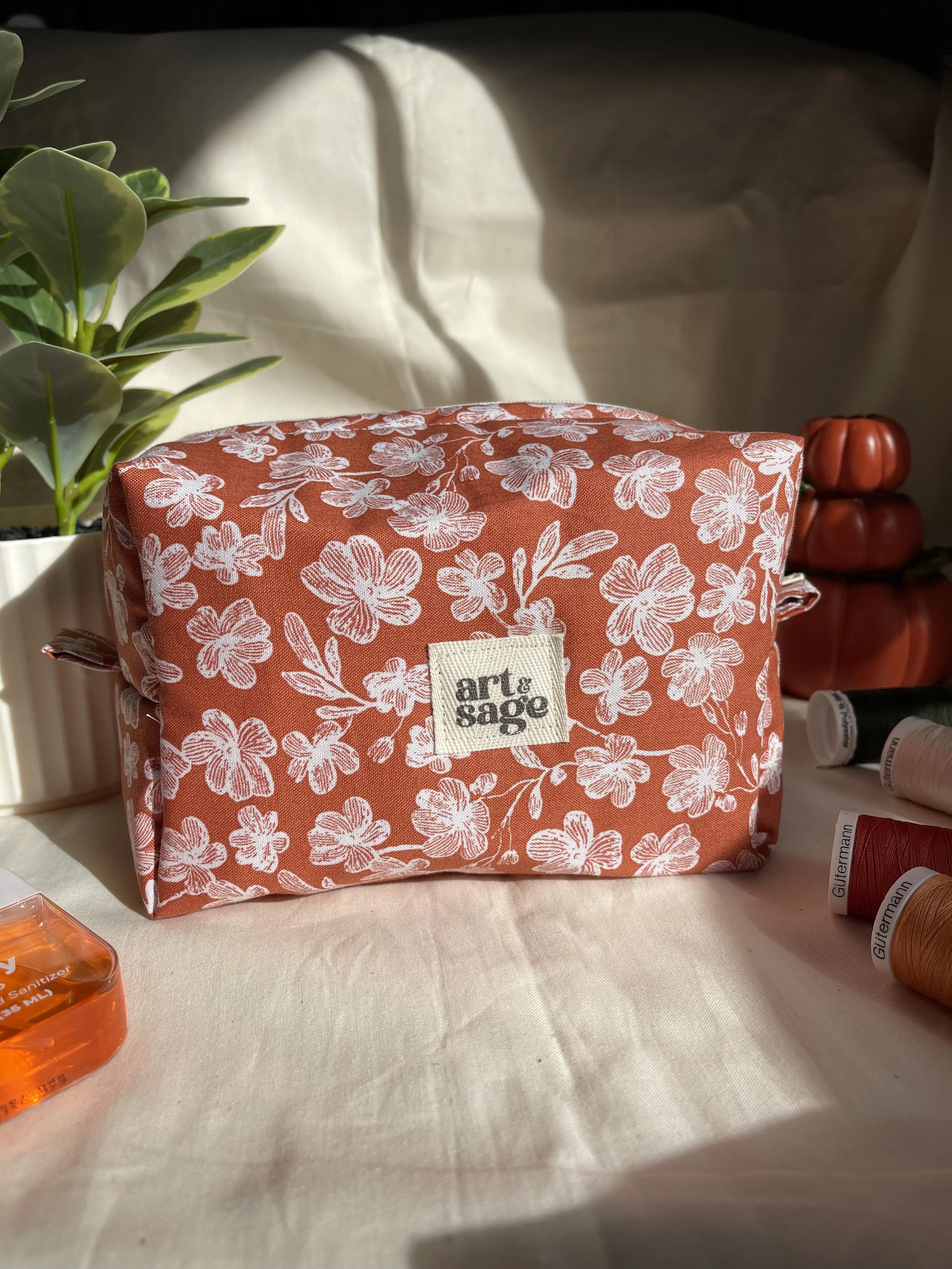 Rust Large Floral Bag - 002.jpg