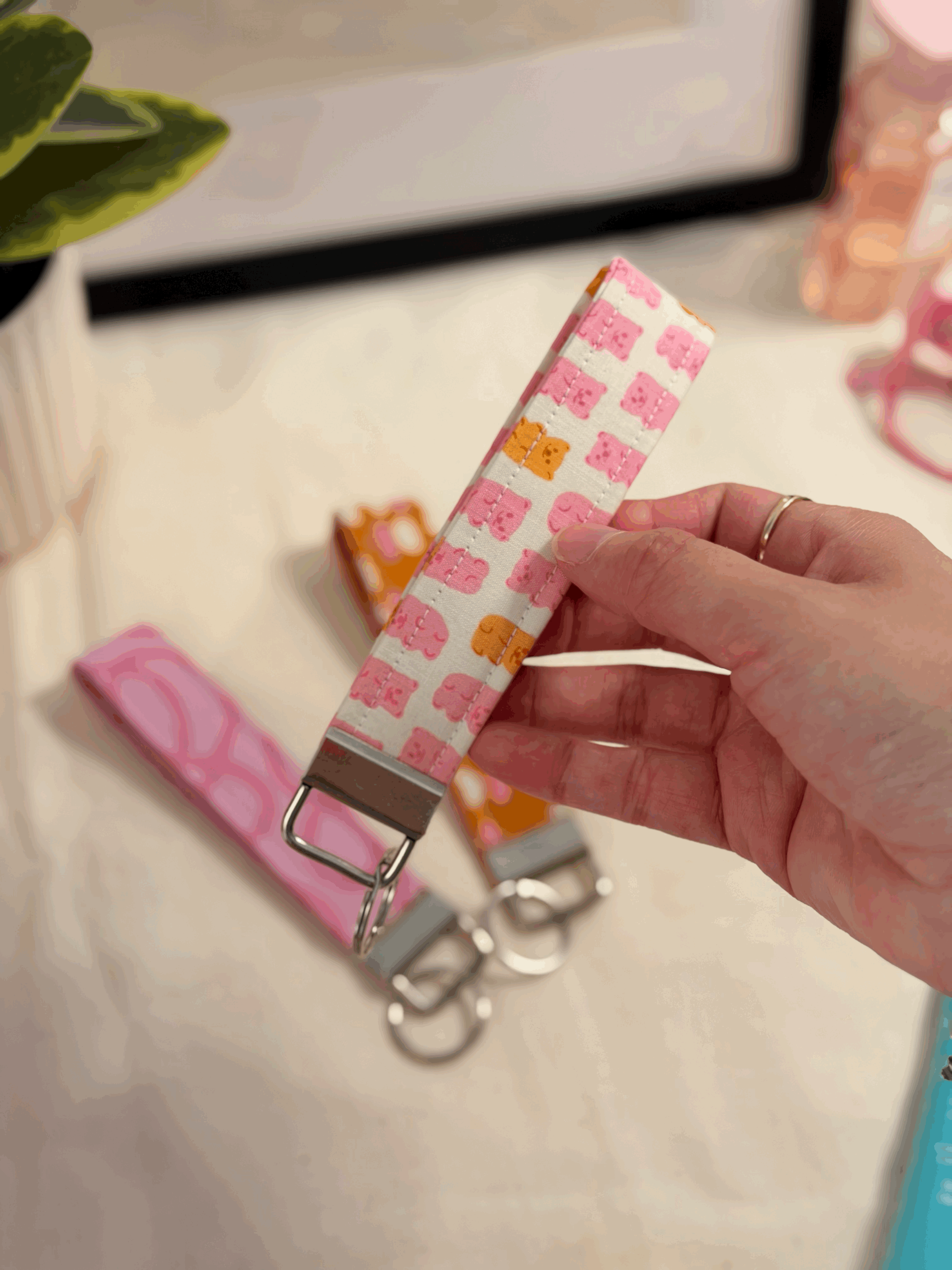 Sweet Gummy Bear Wristlet Keychain - Sweet Summer