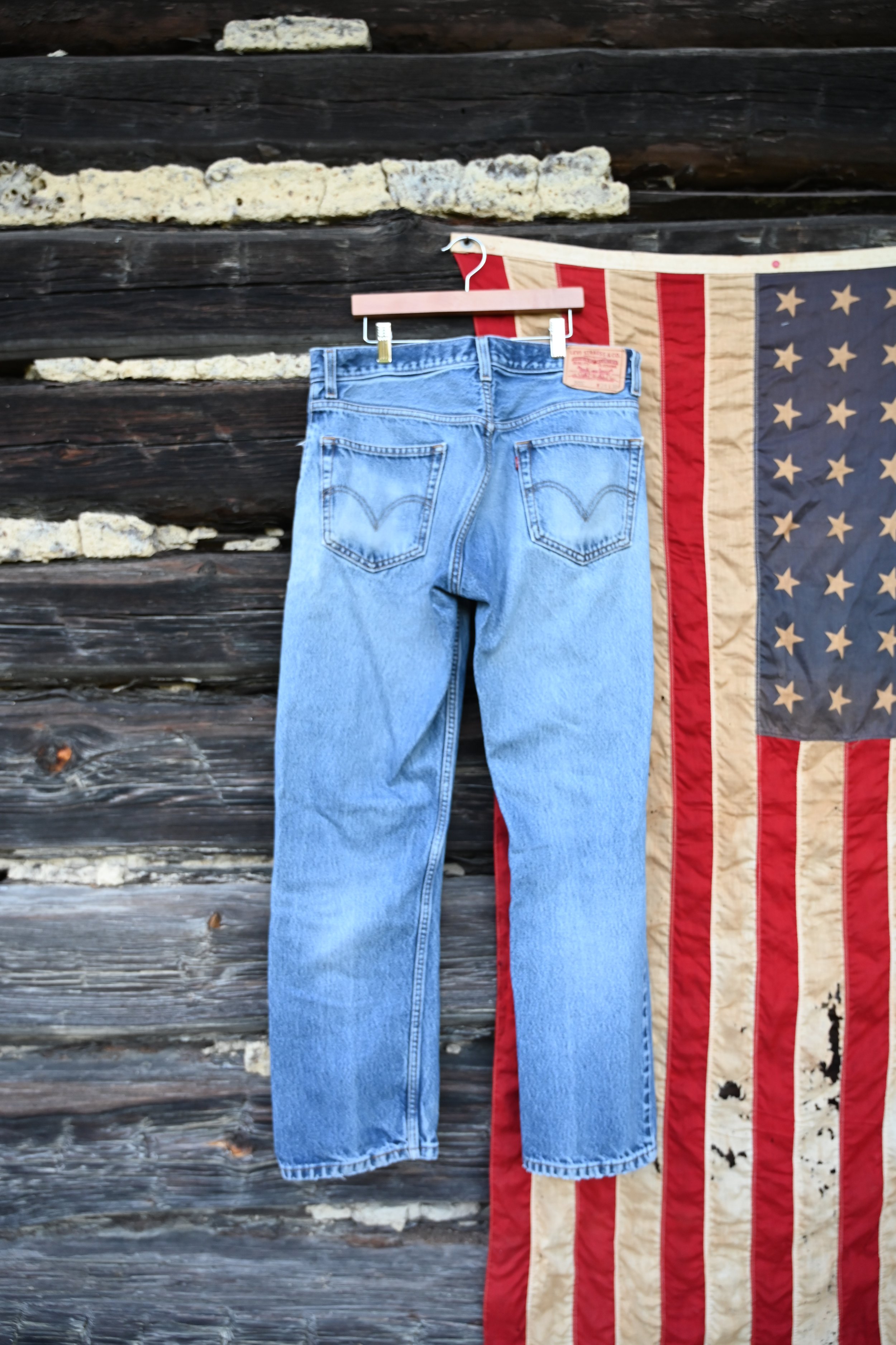 Distressed Levi's 505s