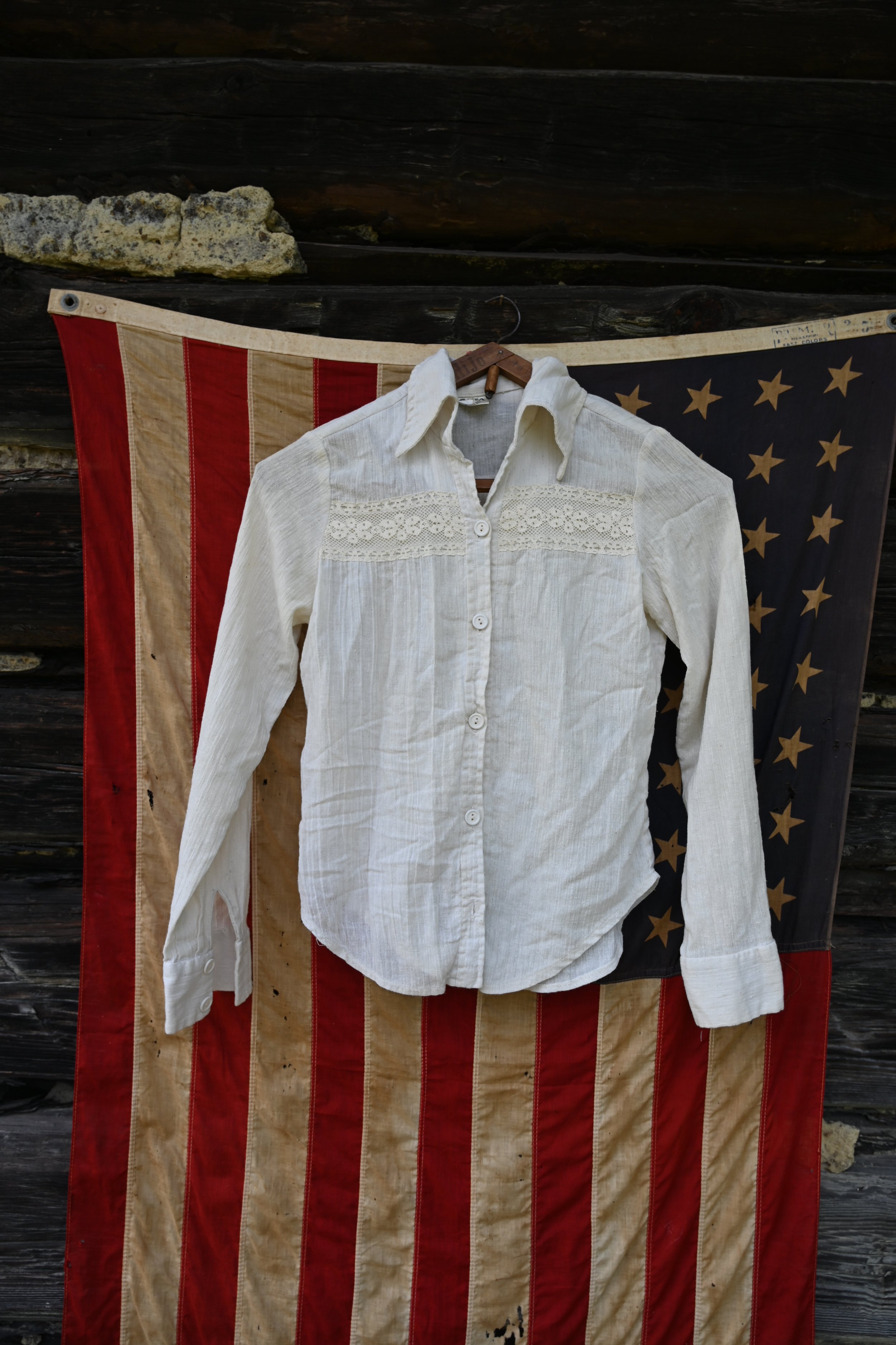 Gauze & Lace Button Down