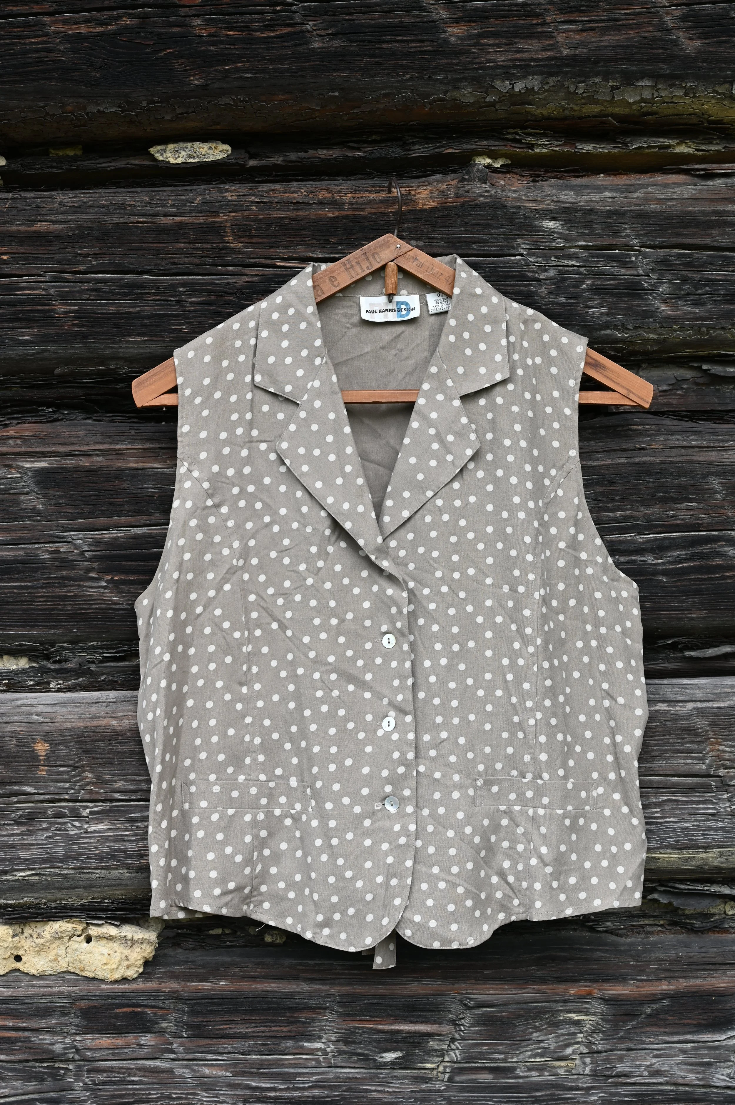 Silk Polka Dot Vest
