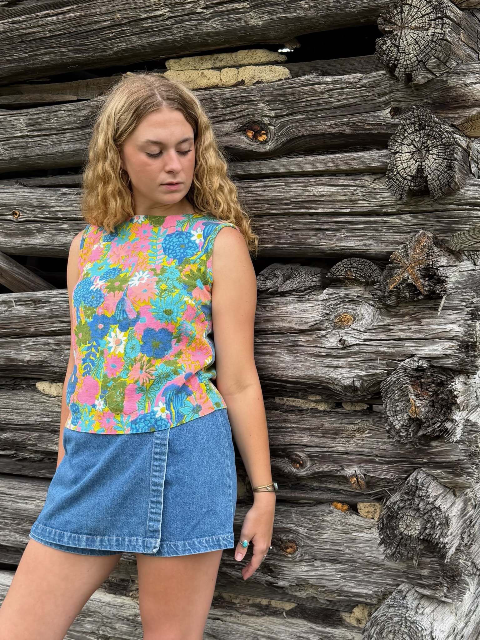 60s Mod Floral Tank