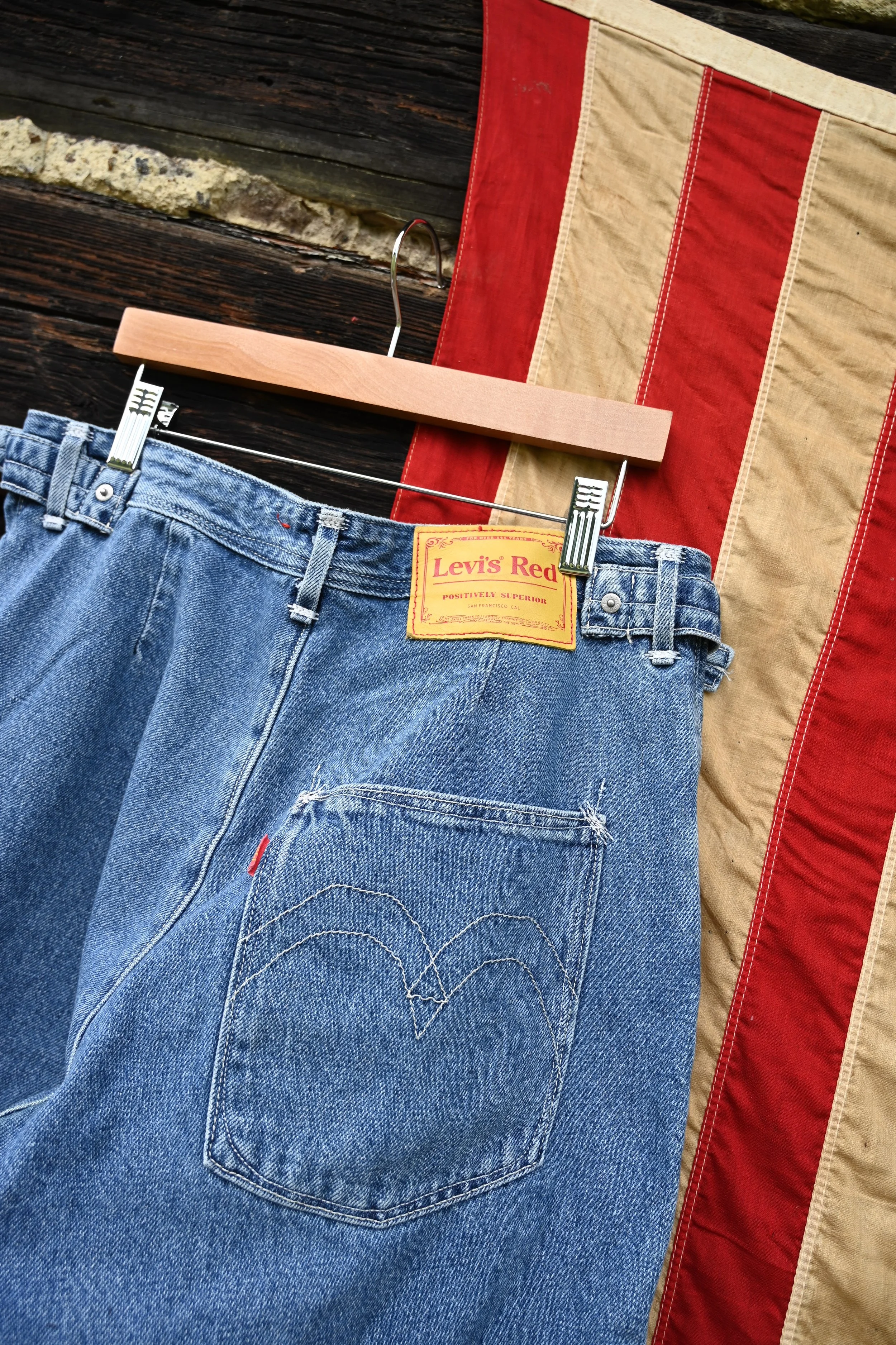 Levi's Red Baggy Jeans