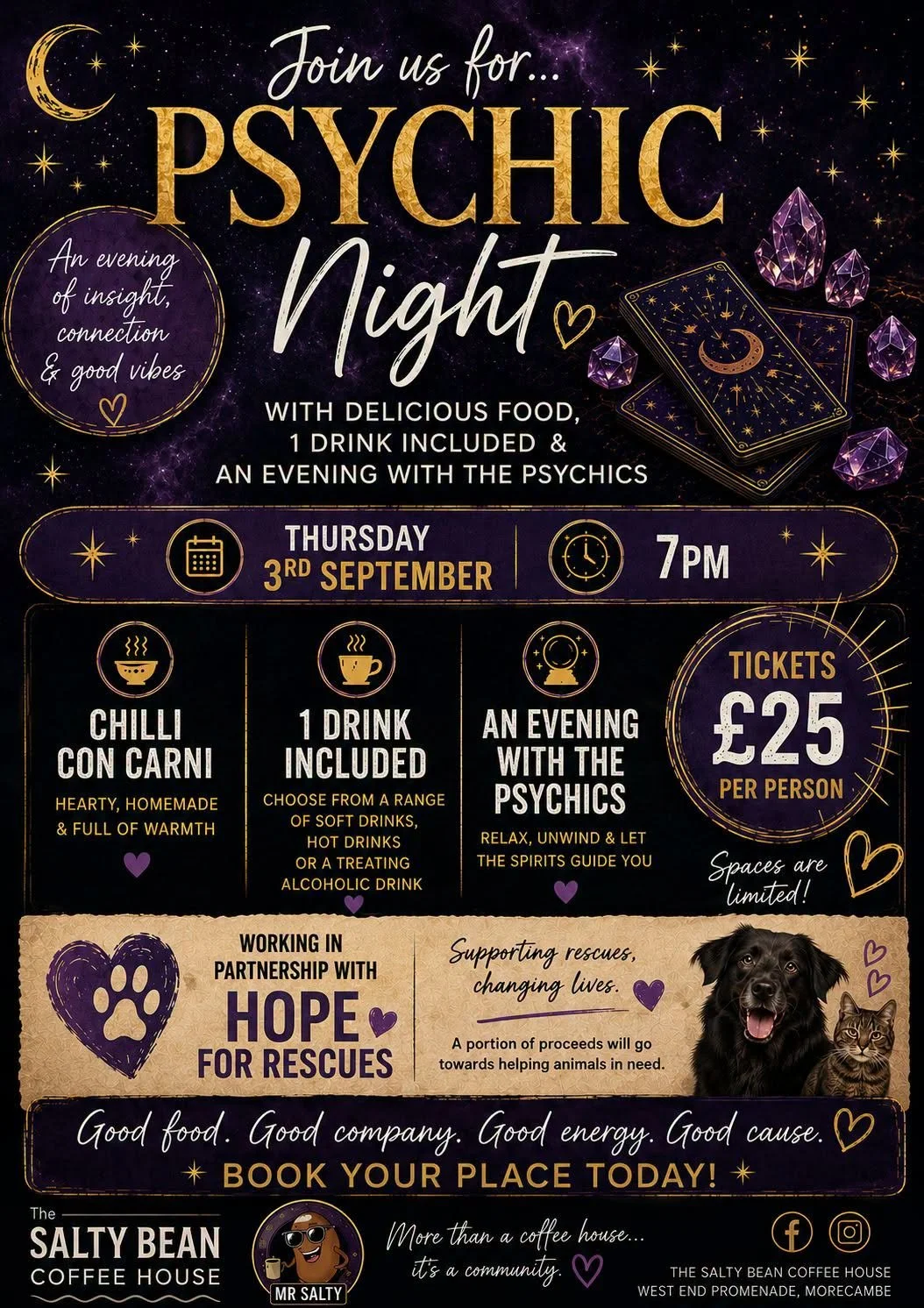 Psychic Night Returns to The Salty Bean After a Sold-Out Evening