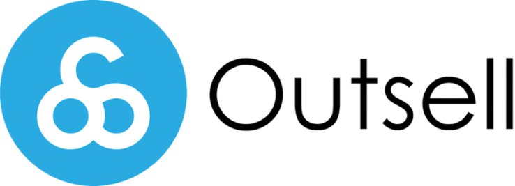 Outsell logo featuring a stylized blue circle with three interconnected circles inside, followed by the word 'Outsell' in black text.