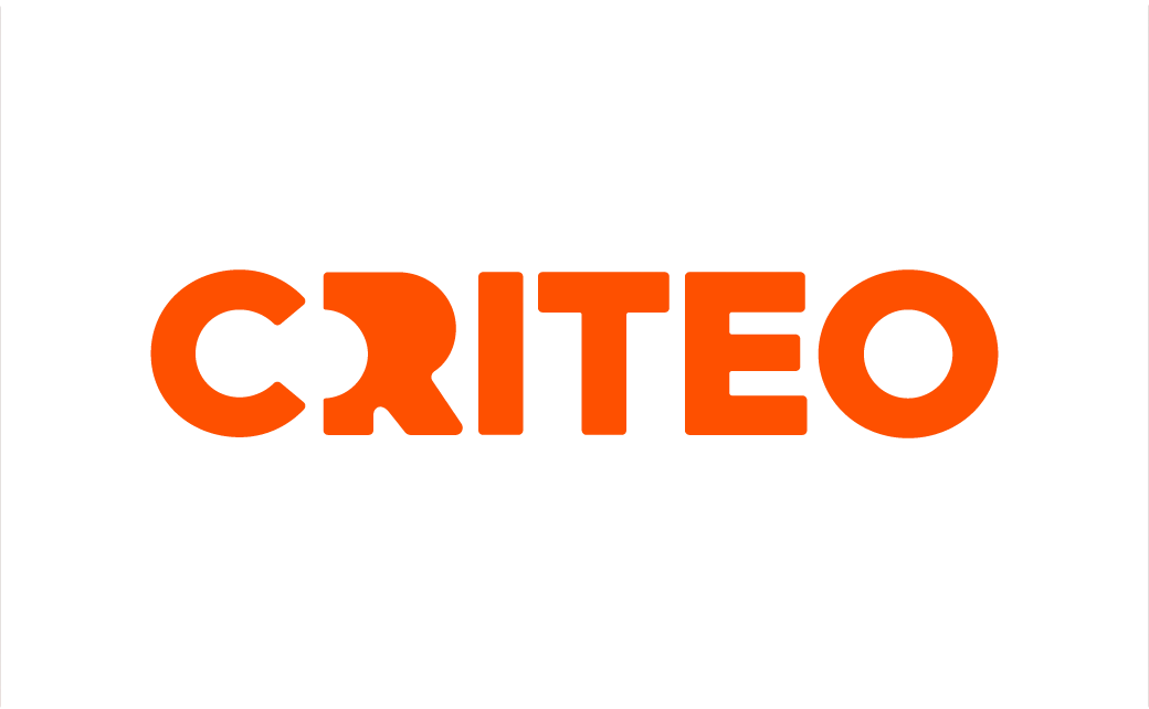 Criteo logo in black and orange text on a white background.