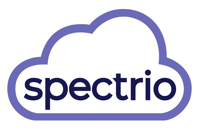 A cloud outline with the word "spectrio" inside, representing a logo.