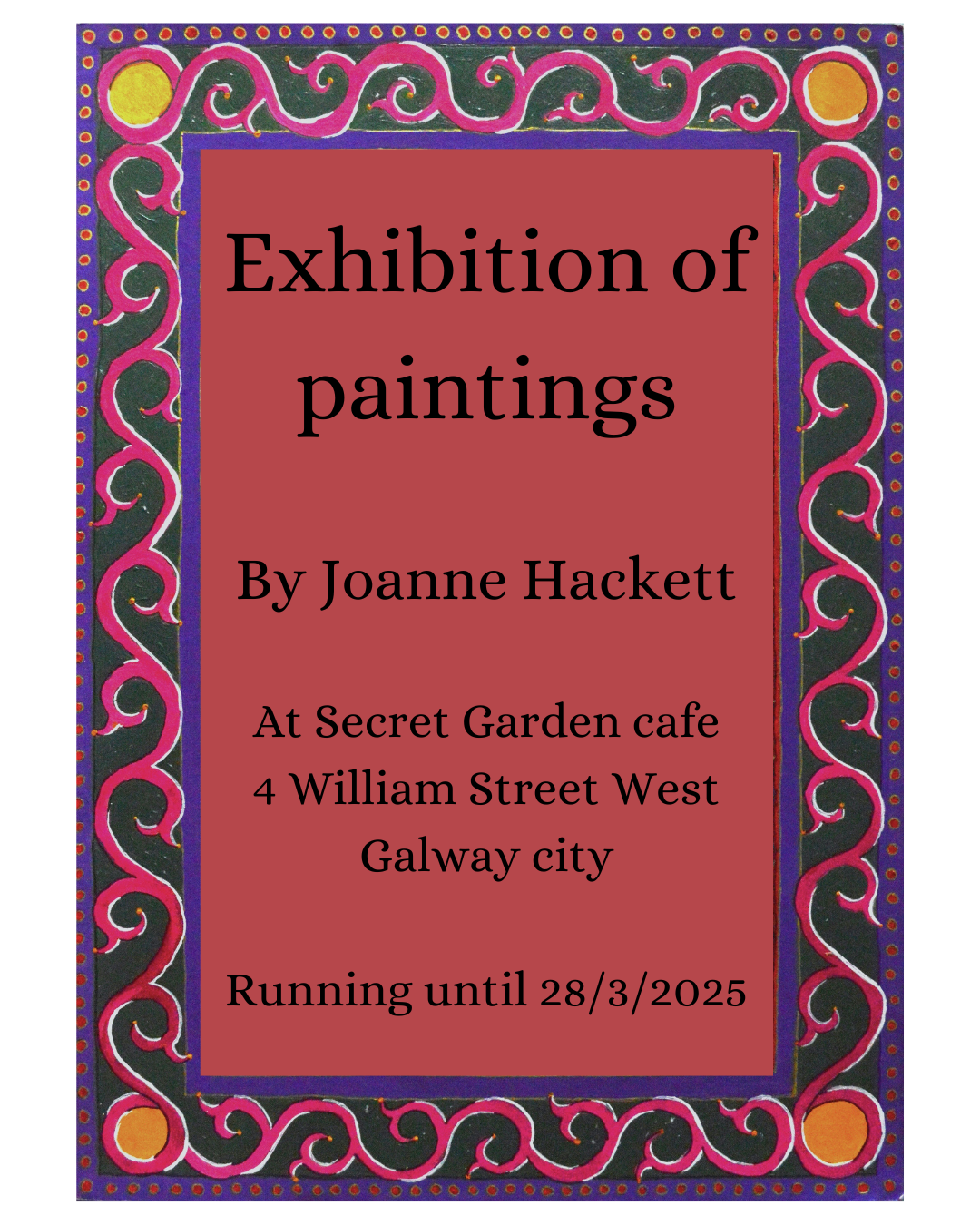 Poster for solo exhibition  2025