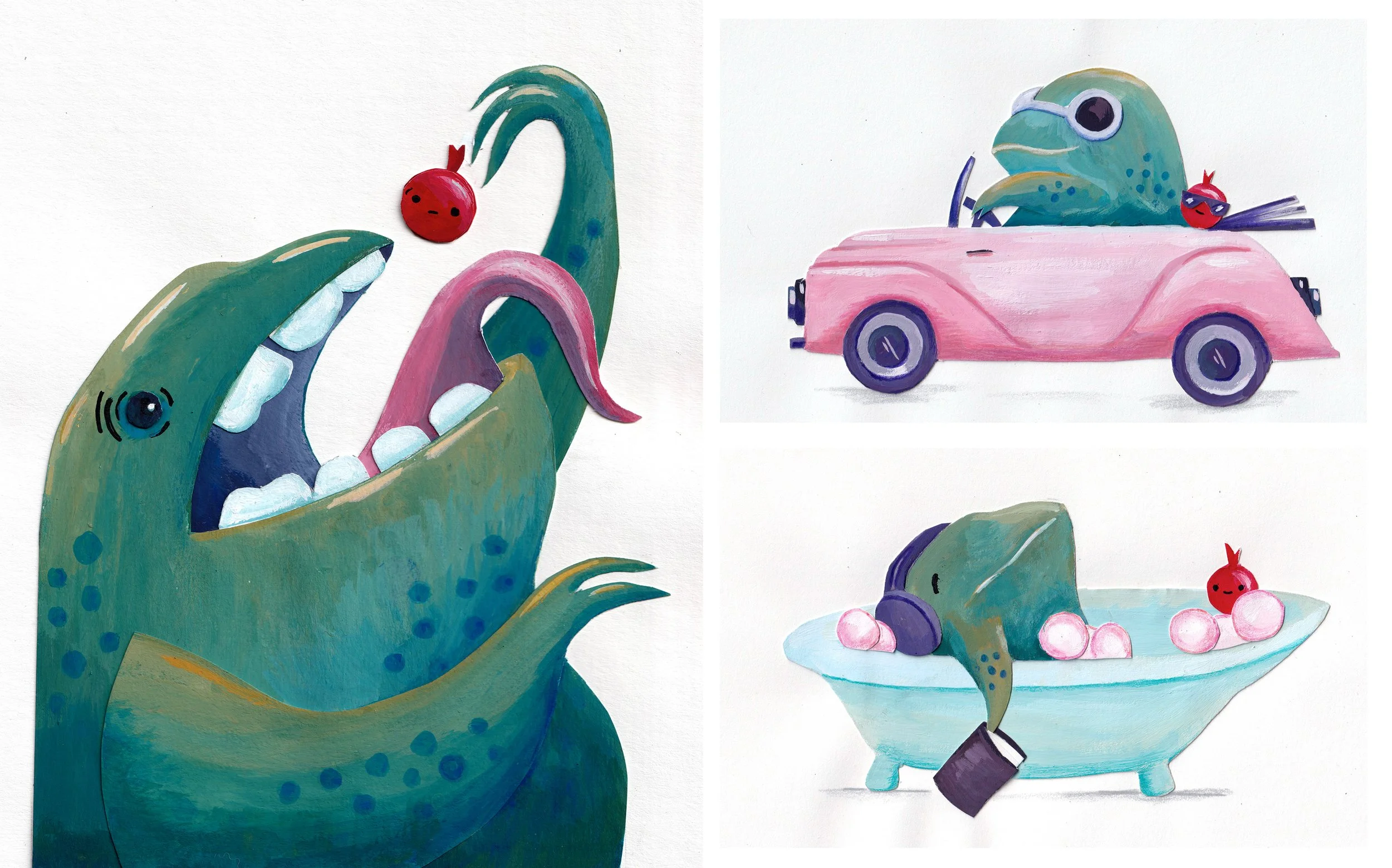 Henry, Gouache and colored pencils on paper, 2026