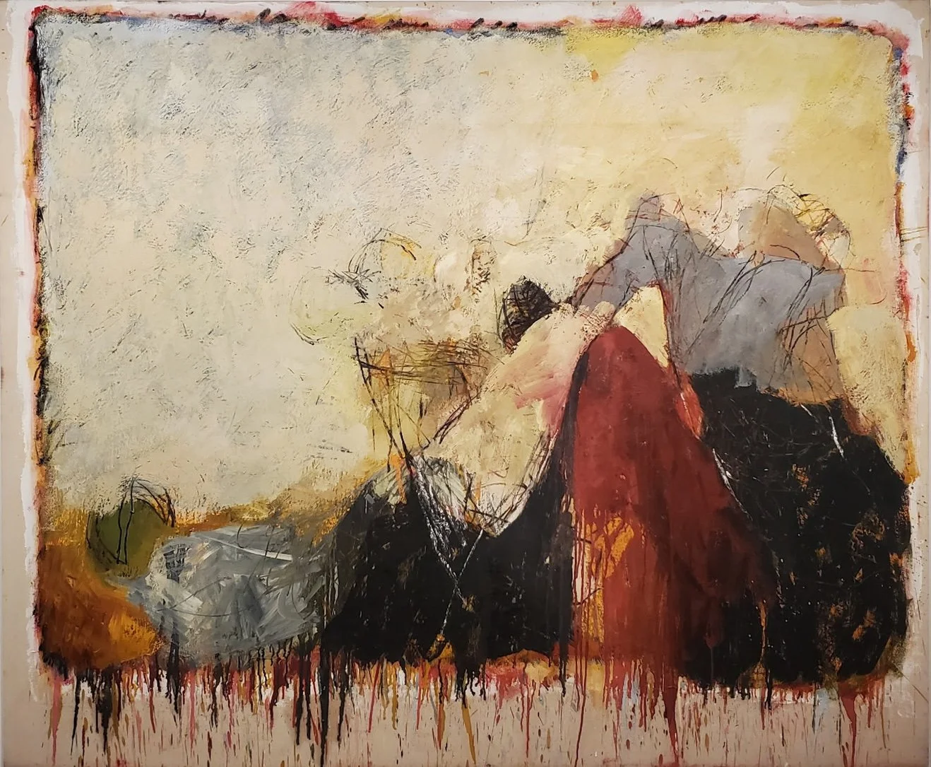 Hildy Maze, As the Earth is Poisoned, so am I, 2014, oil and mixed media on canvas
