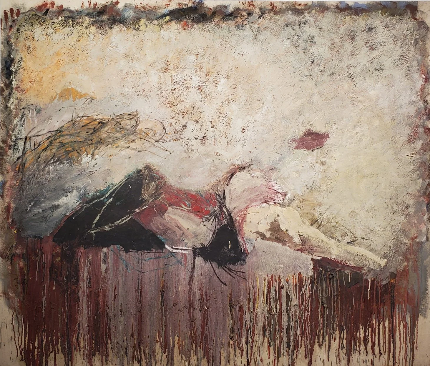 Hildy Maze, Untitled #29, ca. 2014, oil and mixed media on canvas