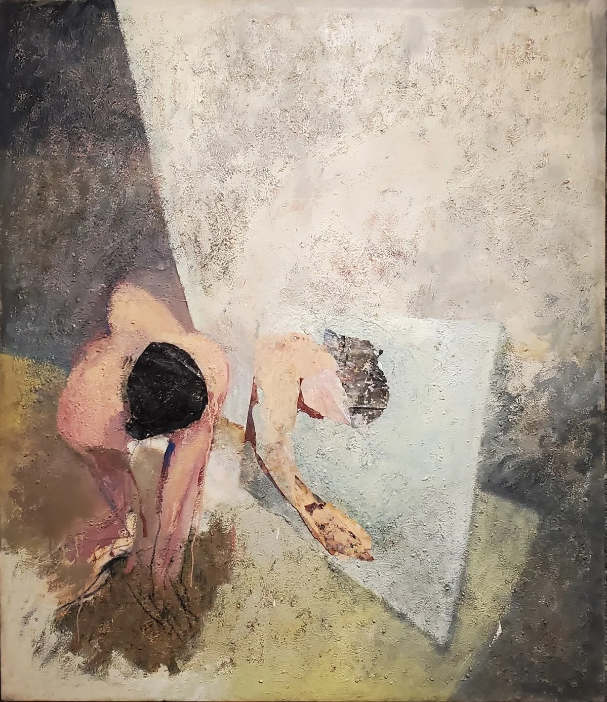 Hildy Maze, Visual Poem: Corner Turn, ca. 2019, oil and mixed media on canvas