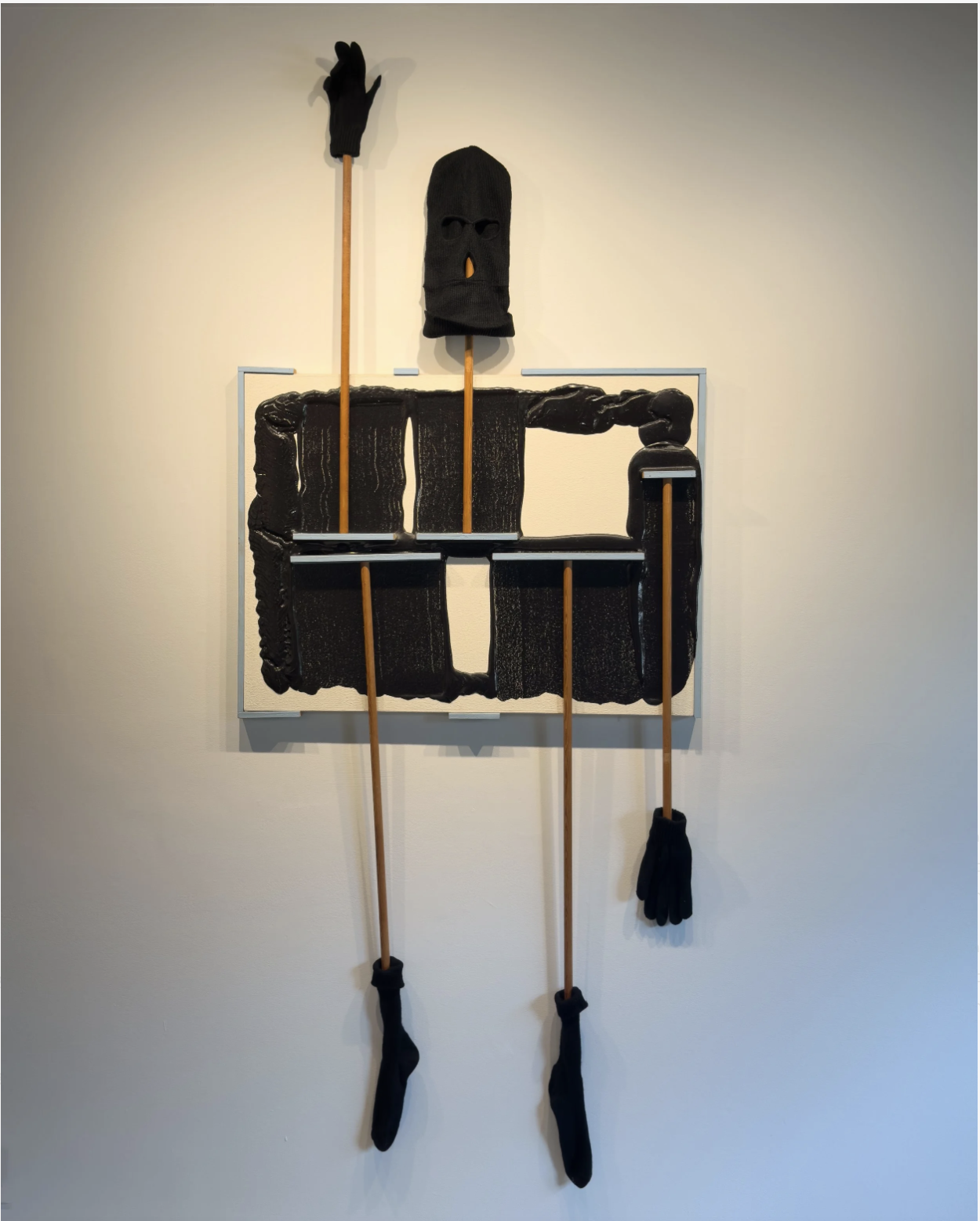Joe Zucker, Joseph Smith Stickman, 1984, cotton duck canvas, wood and enamel