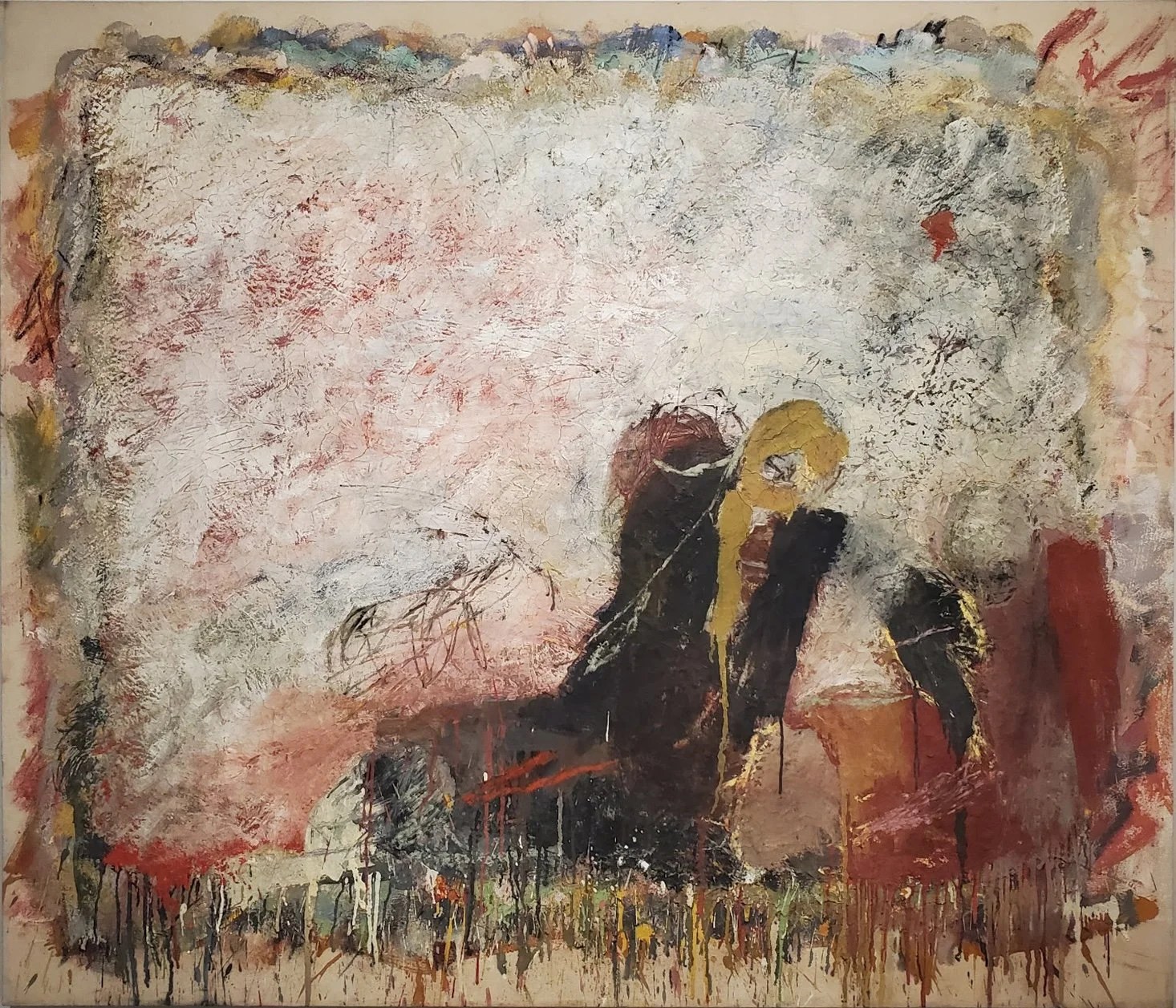 Hildy Maze, Untitled #23, ca. 2014, oil and mixed media on canvas.