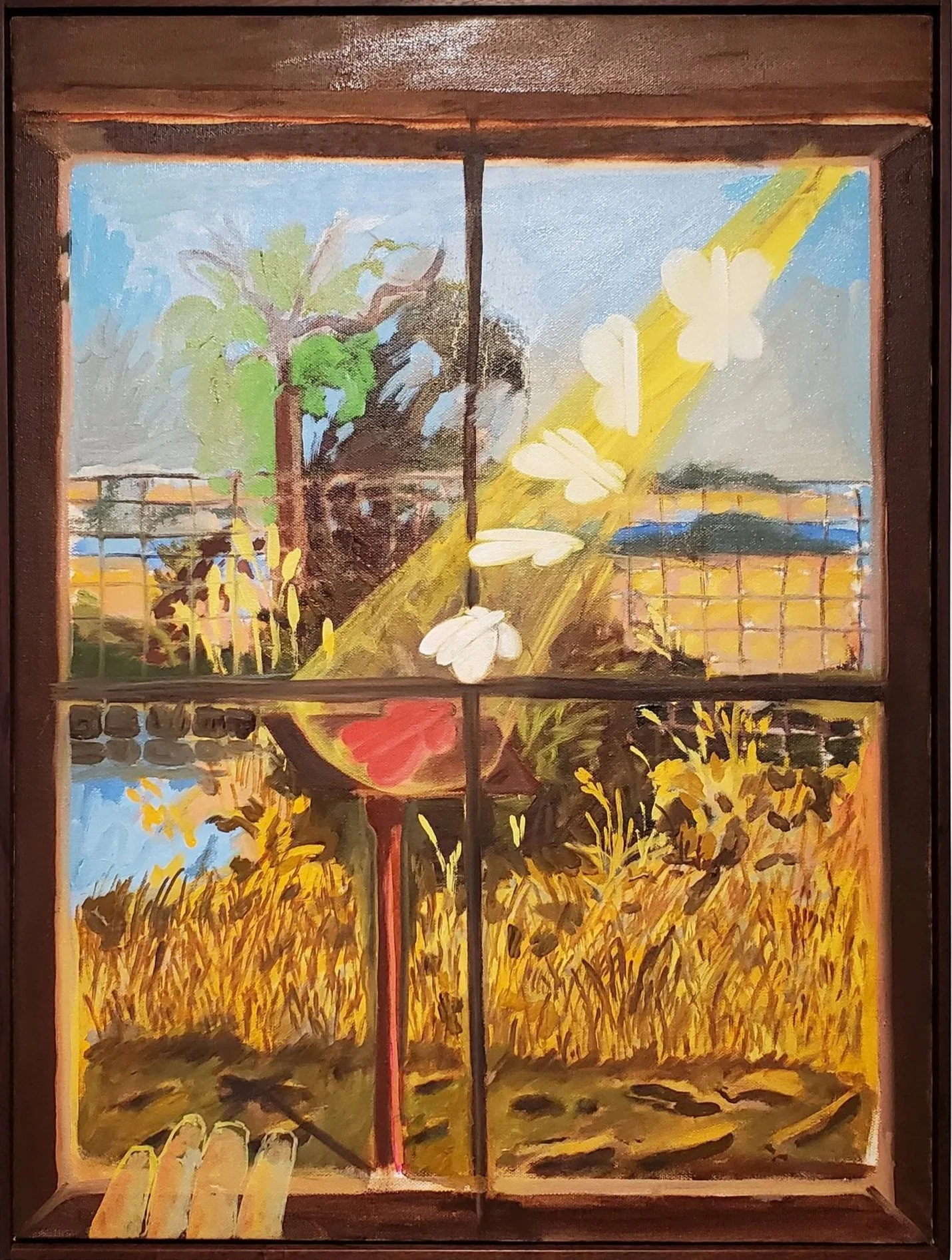 Kate Salke, Marder's Pollinator Sanctuary, 2026, oil on canvas