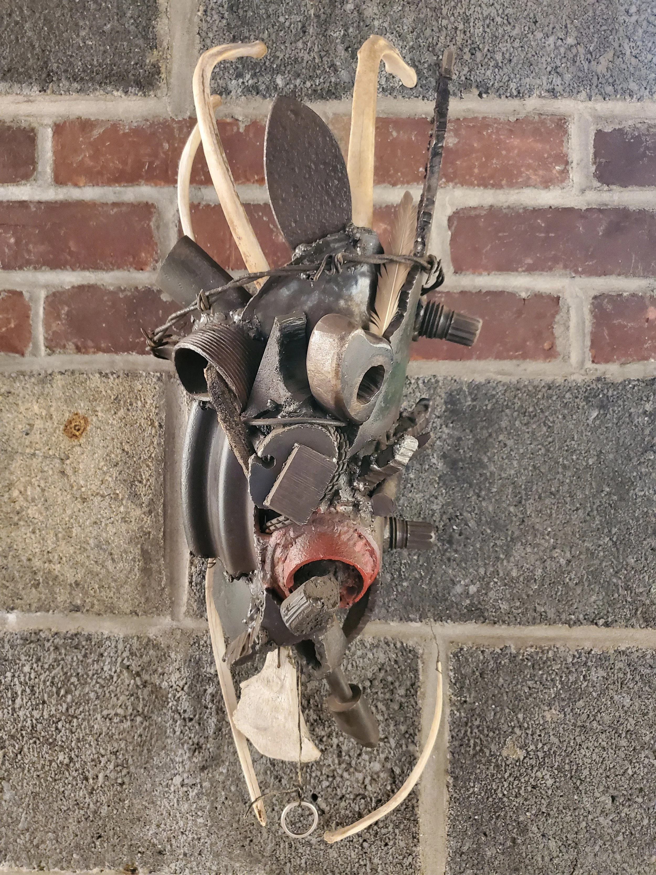 JJ Veronis, Transcendence, 2018, steel, bone and mixed media