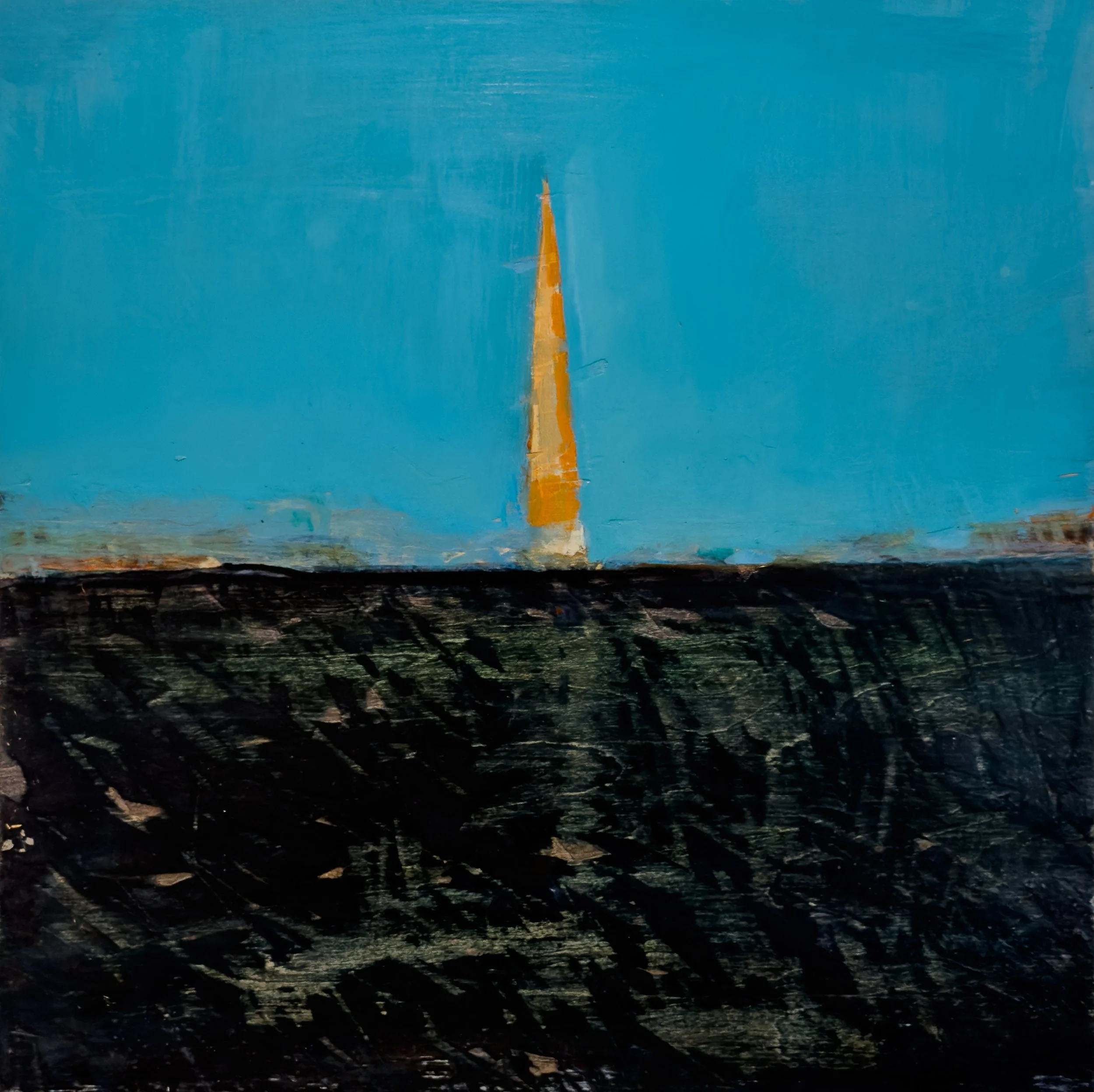 Aurelio Torres, Orange Sail II, 2026, oil on board