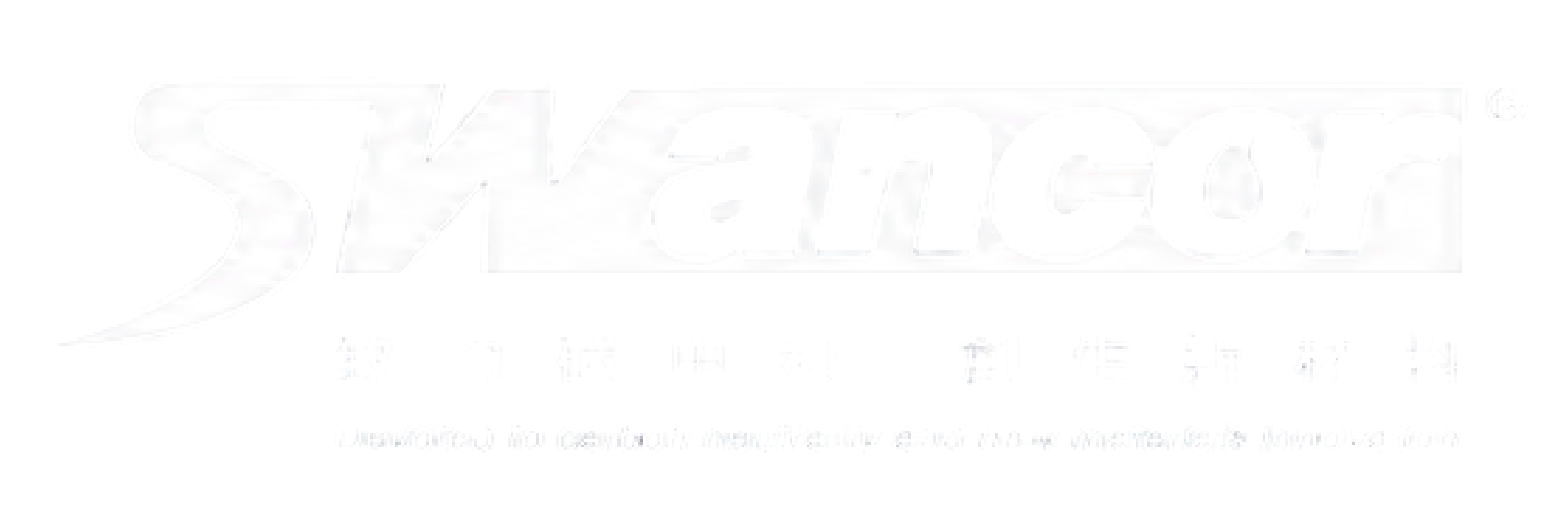 Black and white logo with the text "SHANCO" and Japanese characters, along with the phrase "Dedicated to custom accuracy and new materials innovator."