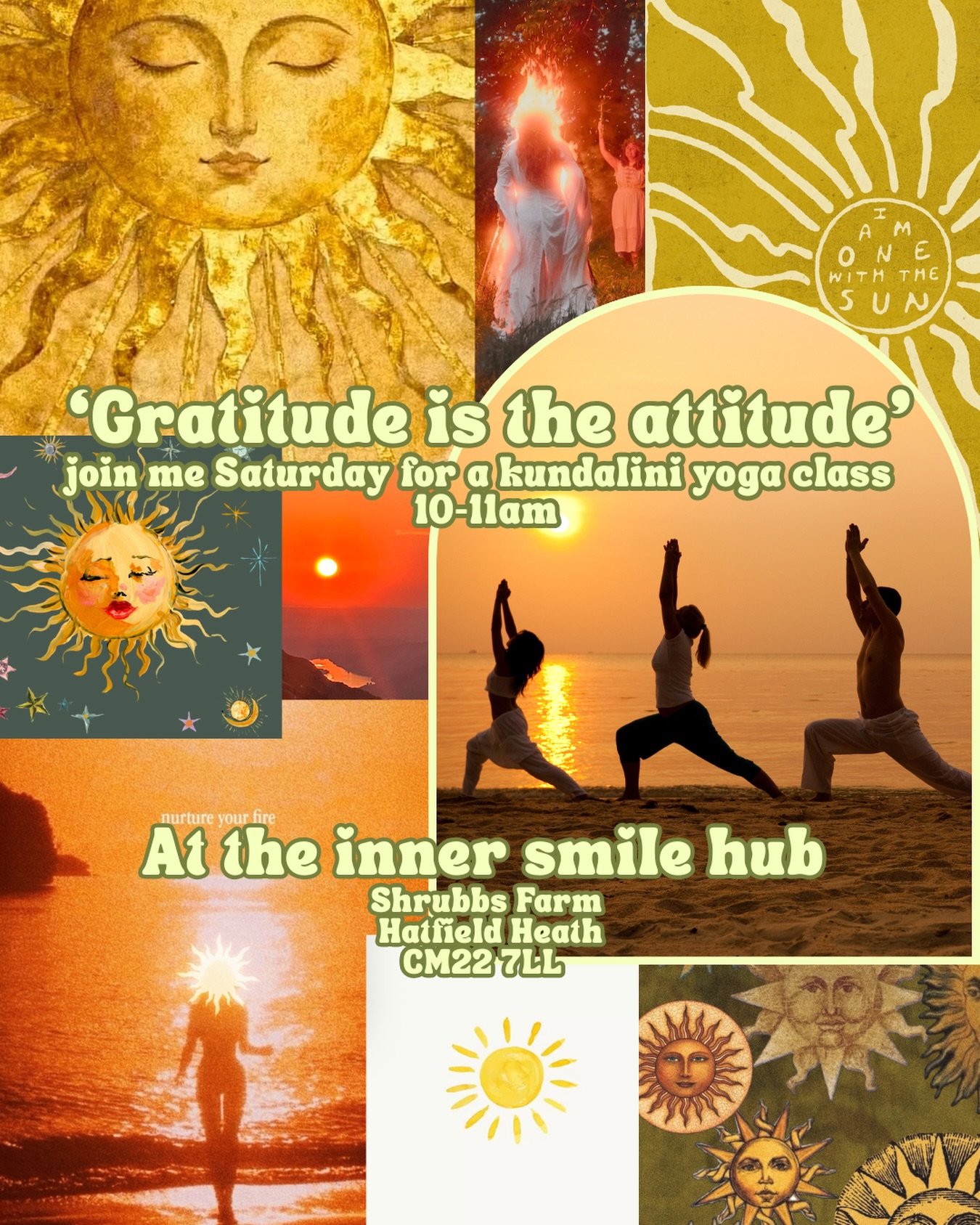Join me this Saturday @innersmileproject Hub for a practice all about cultivating gratitude 10-11am 
🍂🌞

I am also offering a &lsquo;bring a friend for free&rsquo; for this week only, add 2 tickets to your basket and the discount will be applied au