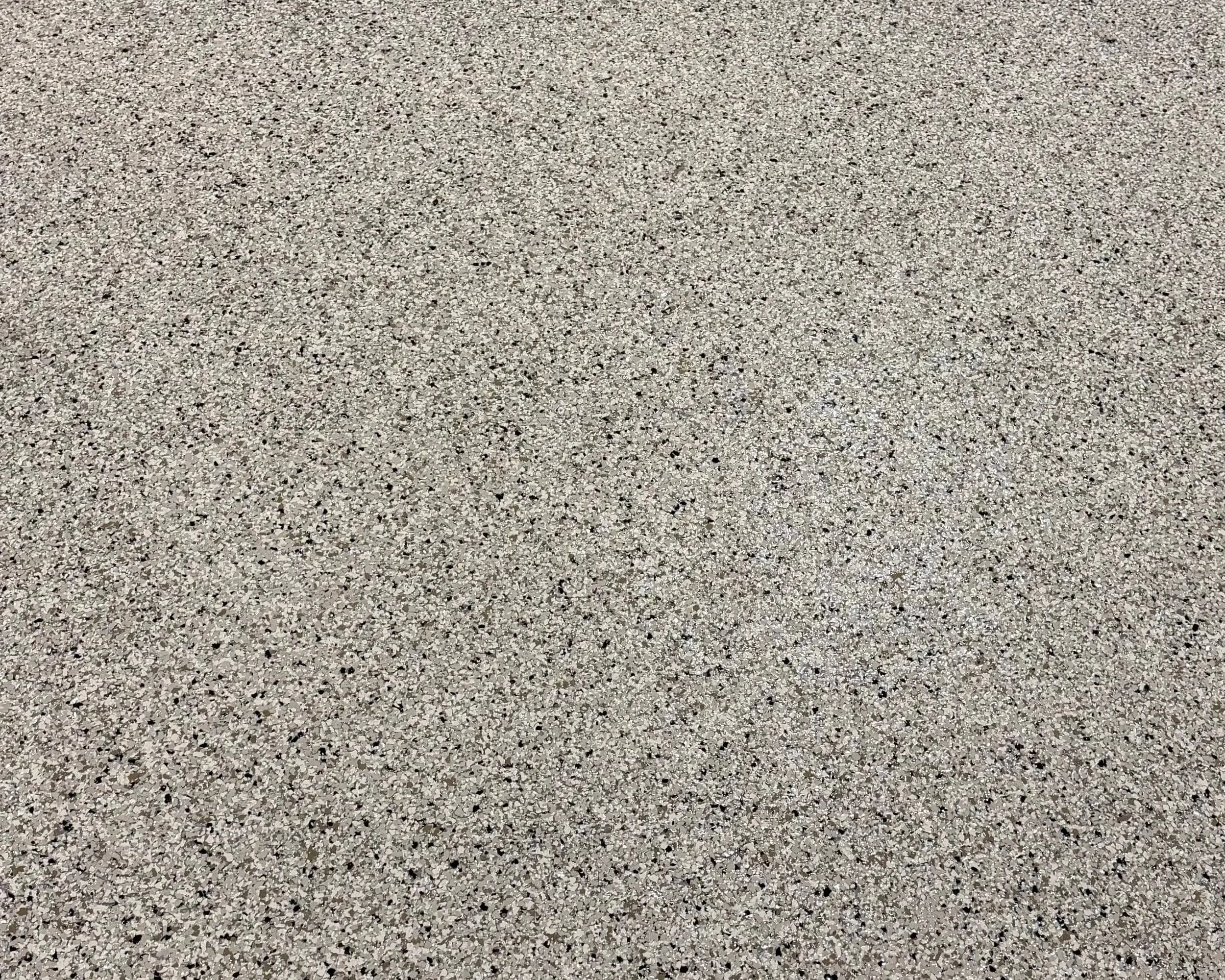 Close-up view of a beige and black Flake System.