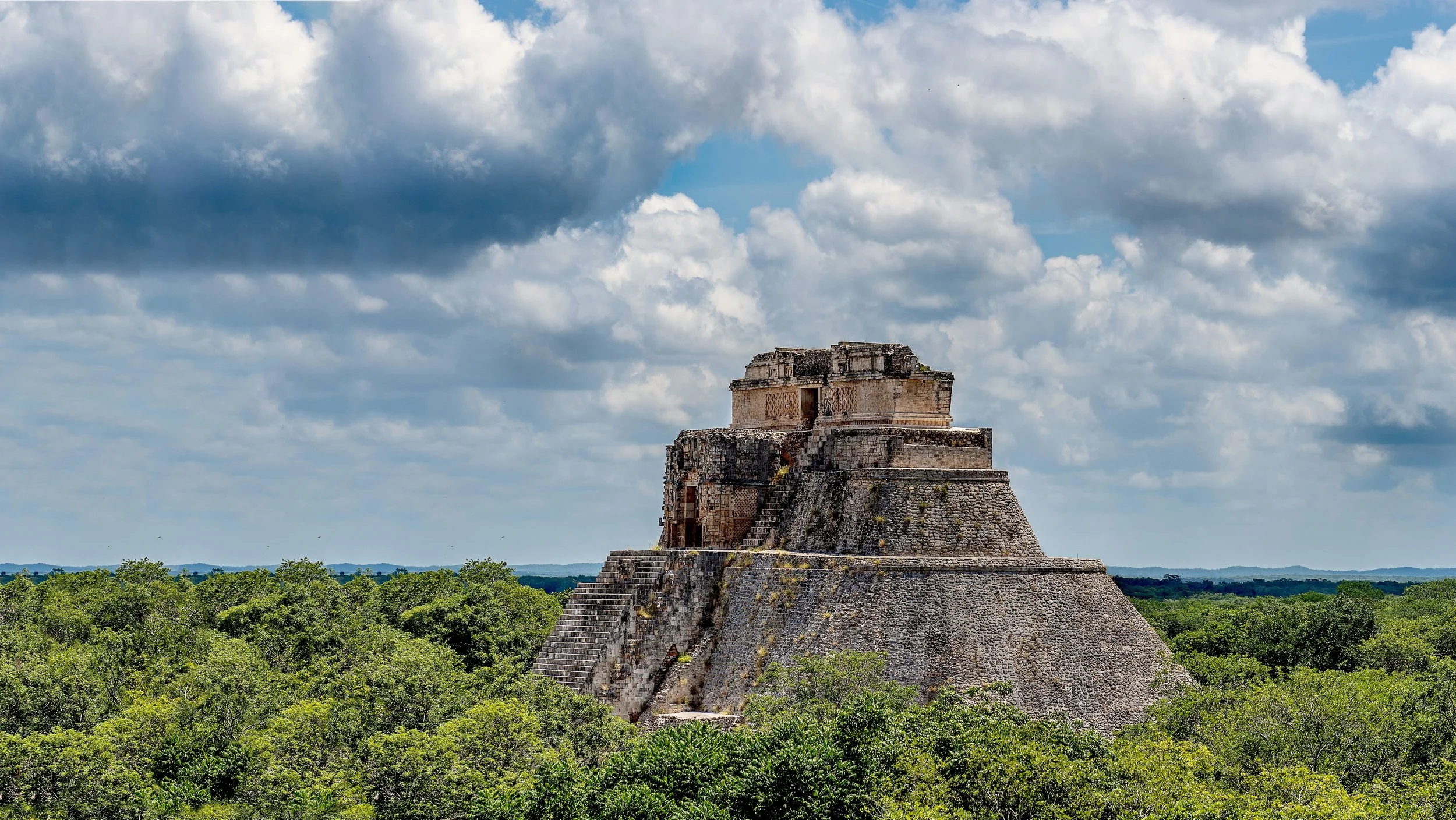 Pyramid of the Magician at Uxmal archaeological site in Yucatán, Mexico