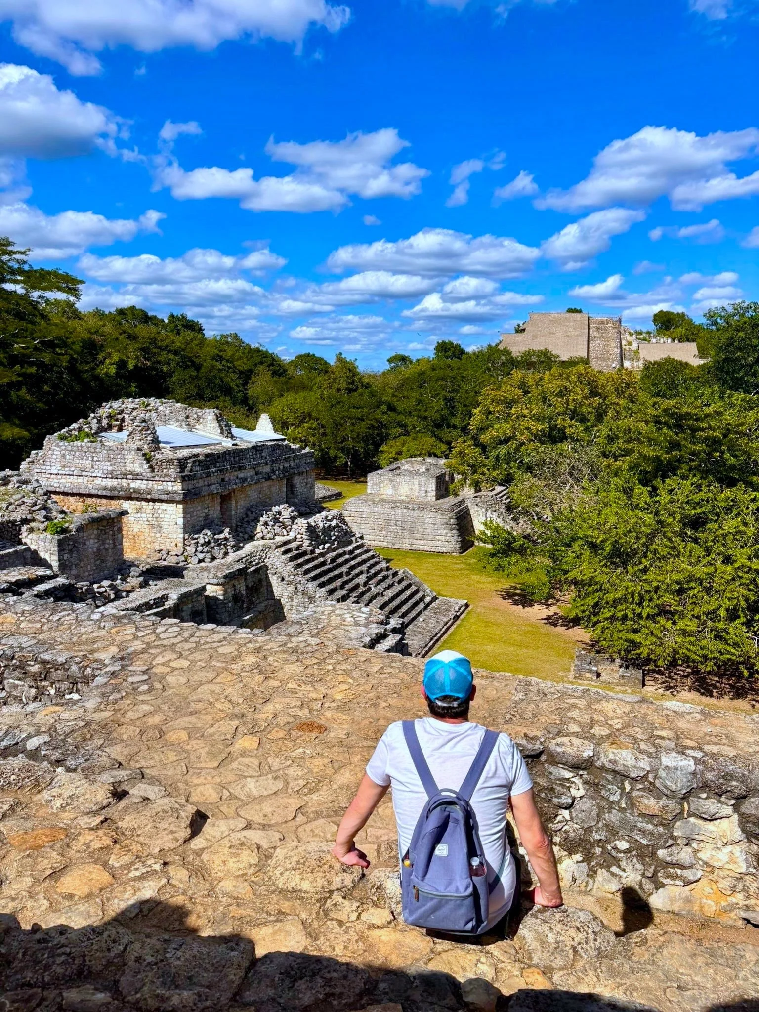 View of the Ek Balam archaeological site and Maya ruins in Yucatán, Mexico