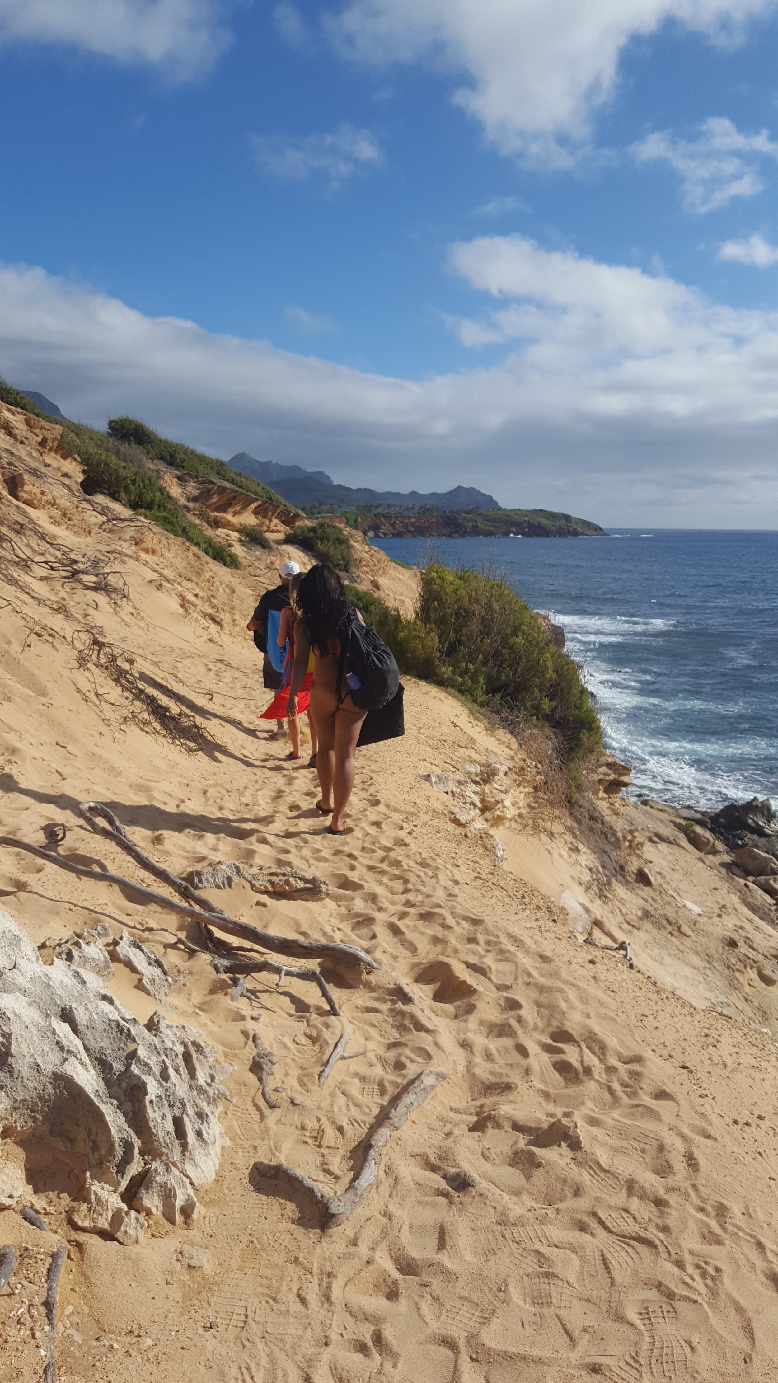 Walking out Maha'ulepu Heritage Trail