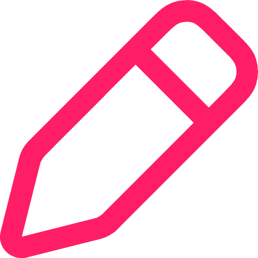 Pen icon in pink