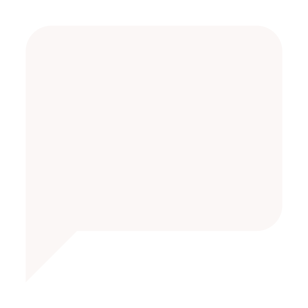 A blank white speech bubble icon