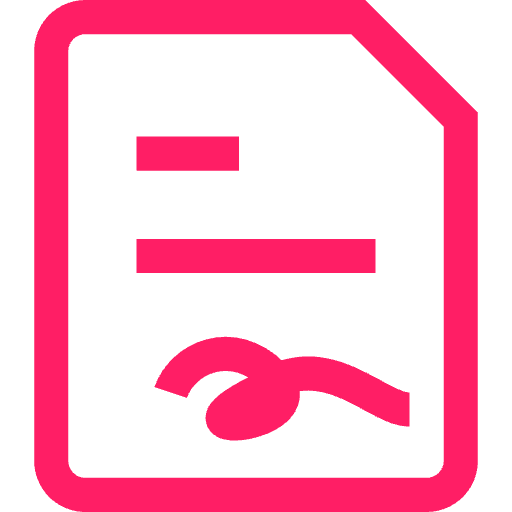 Contract icon in pink