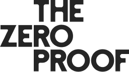 Text reading 'The Zero Proof' in bold black letters.
