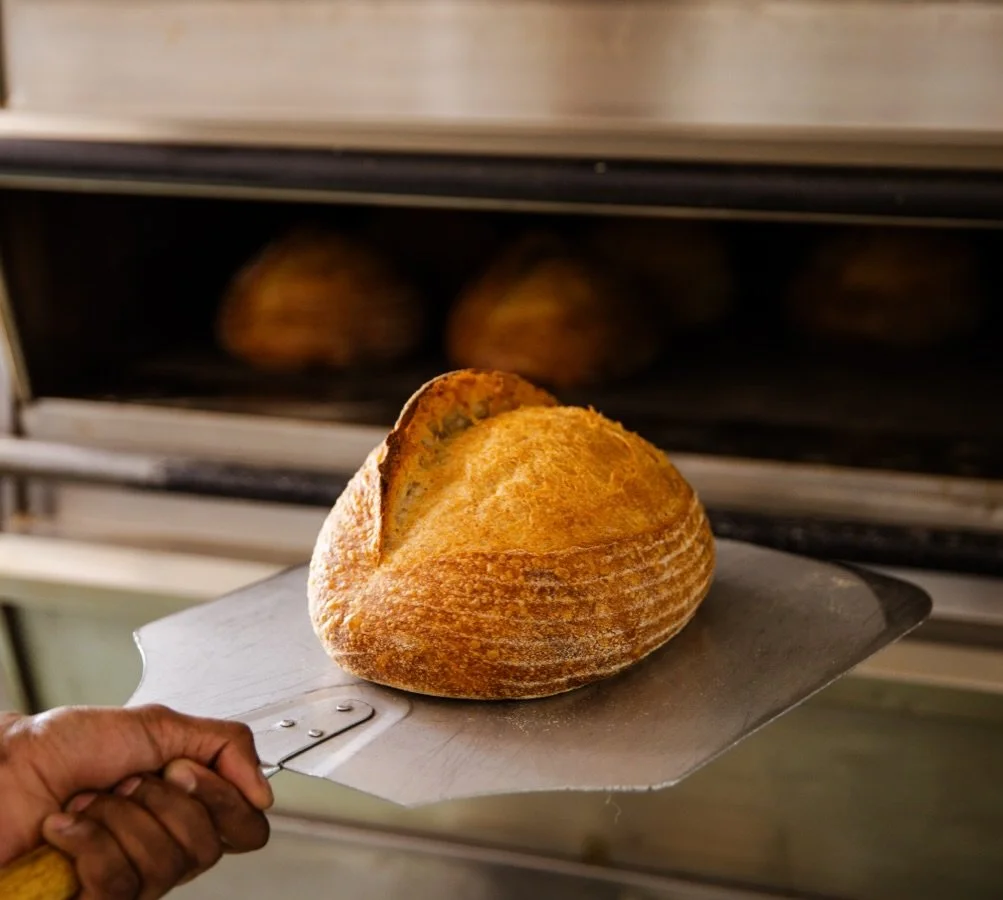 Our freshly baked sourdough, just in time for breakfast 🥑🍳

Made in our little Battersea bakery 👨🏽&zwj;🍳