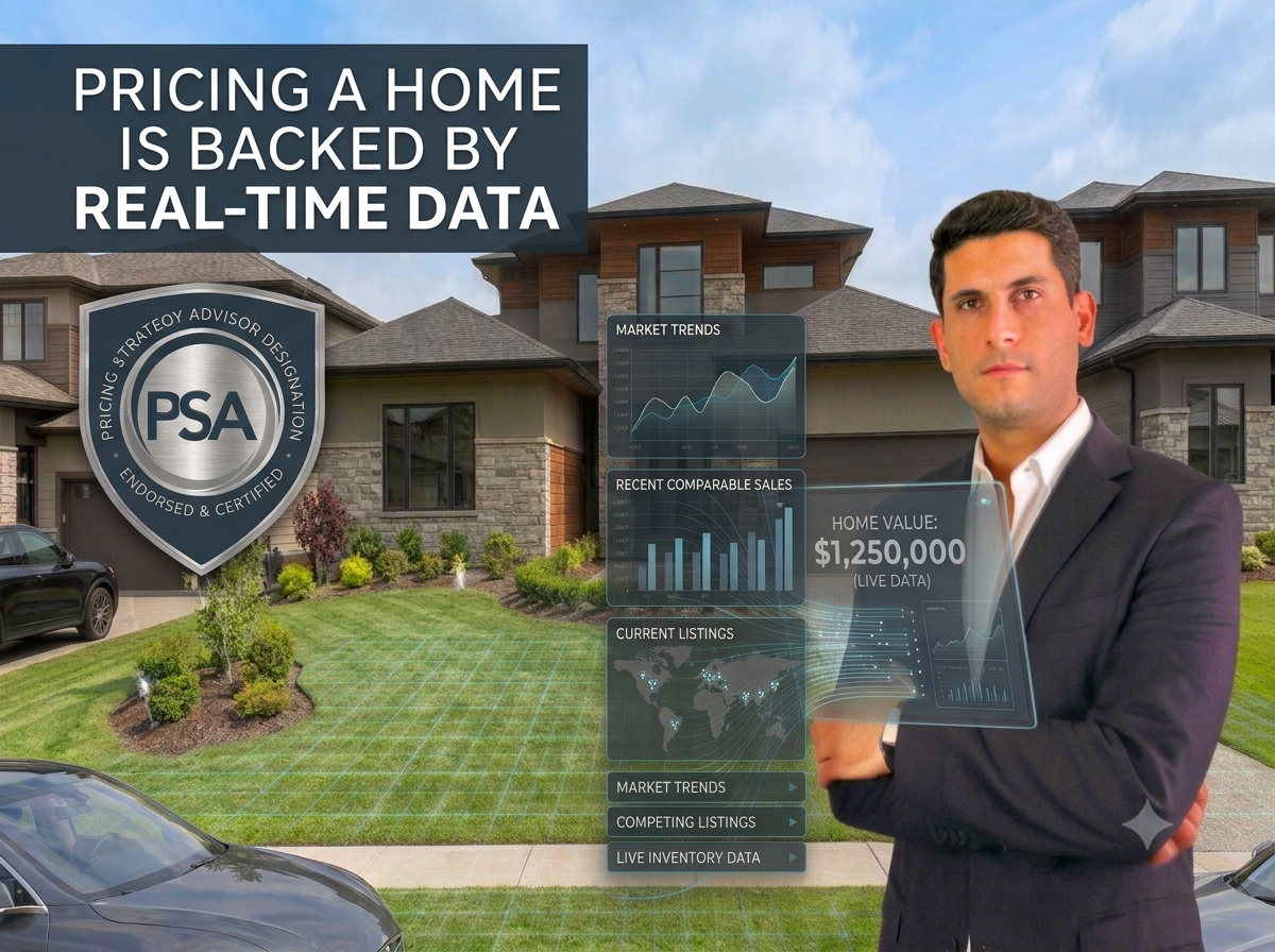 Pricing a home is a strategic exercise that is done only by understand and studying the market day after day using real time data. Mohebbi Realty Group