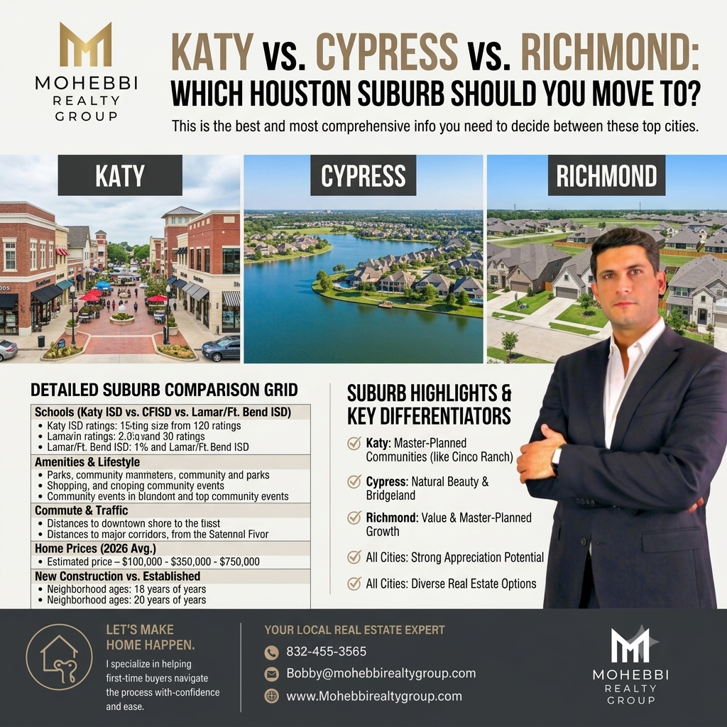Katy vs. Cypress vs. Richmond Which Houston Suburb Should You Move To?