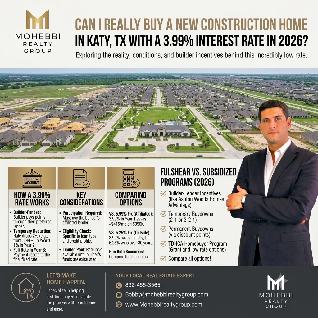 Can I Really Buy a New Construction Home in Katy, TX With a 3.99% Interest Rate in 2026?