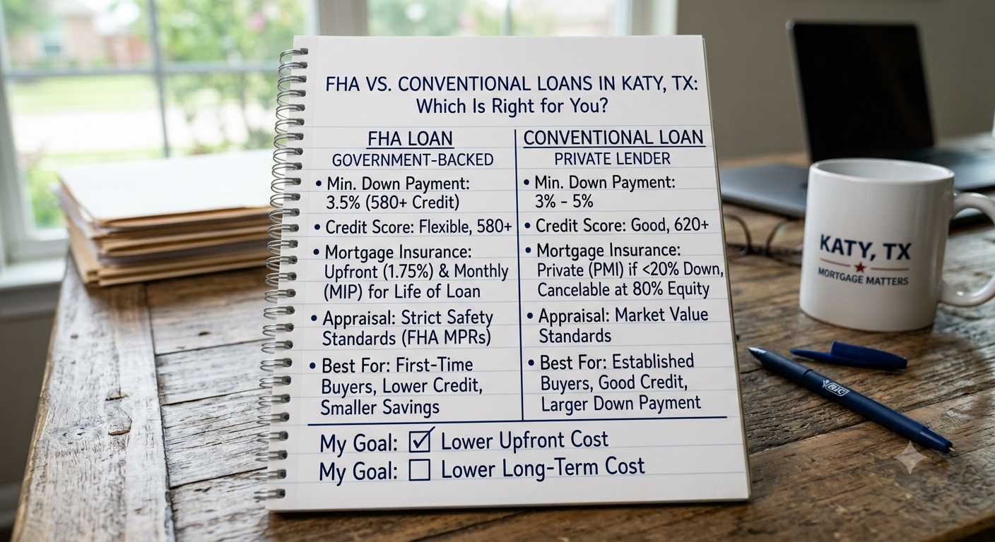 FHA vs. Conventional Loans in Katy, TX: Which Is Right for You?