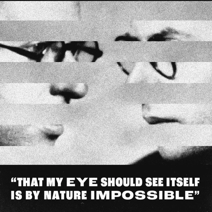 &ldquo;That my eye should see itself is by nature impossible.&rdquo; &mdash; Jean-Paul Sartre

Identity can never be entirely self-defined and subjective. We are constantly looking to others and the outside world to tell us who and what we are. 

The
