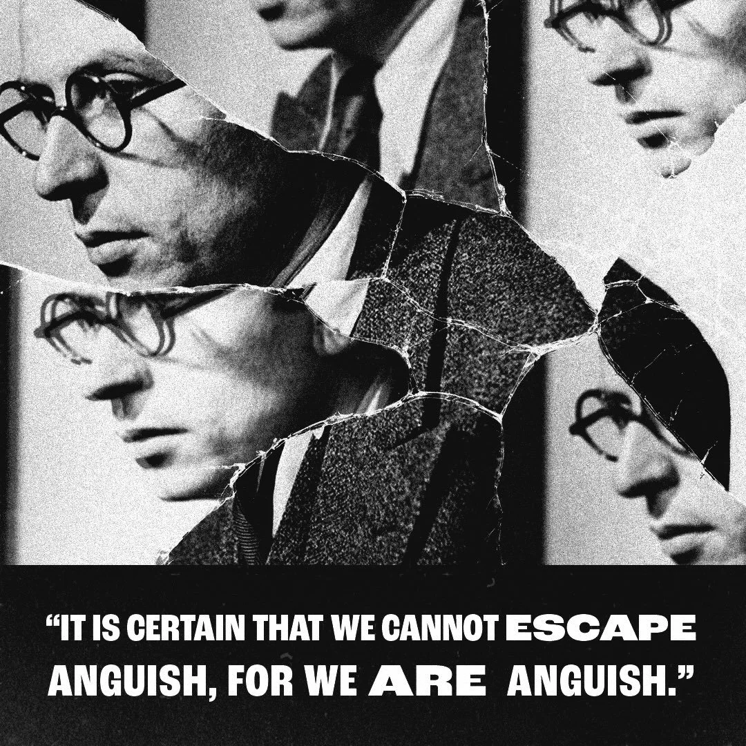 &ldquo;It is certain that we cannot escape anguish, for we are anguish.&rdquo; - Jean-Paul Sartre

Anguish is not just an occasional emotion. It infuses the entire experience of being human.

Unlike a knife or a hammer, we have no pre-determined purp