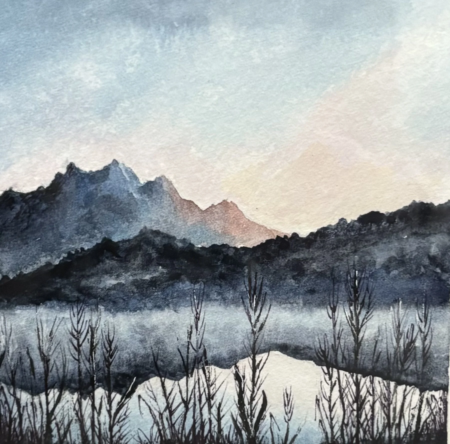 Blue mountain Sunset