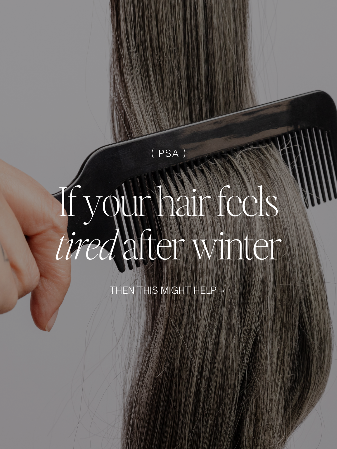 If your hair feels dry after winter…