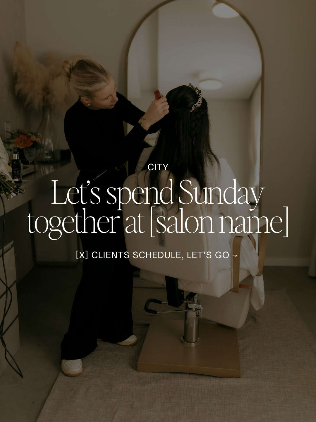Let’s spend Sunday together at [salon name] Hair