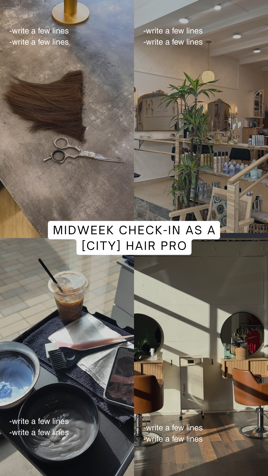 Midweek check-in as a [city] hair pro