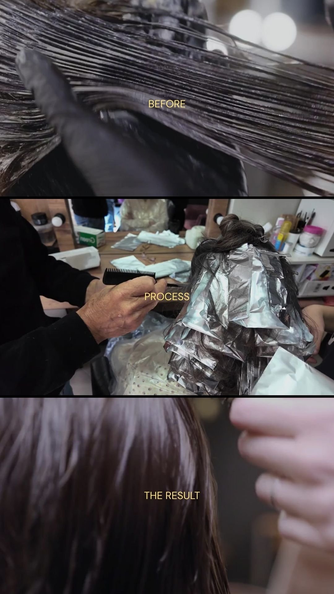 Before → process → final result